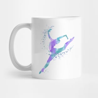 Girl Gymnast Sports Watercolor Gift Mug